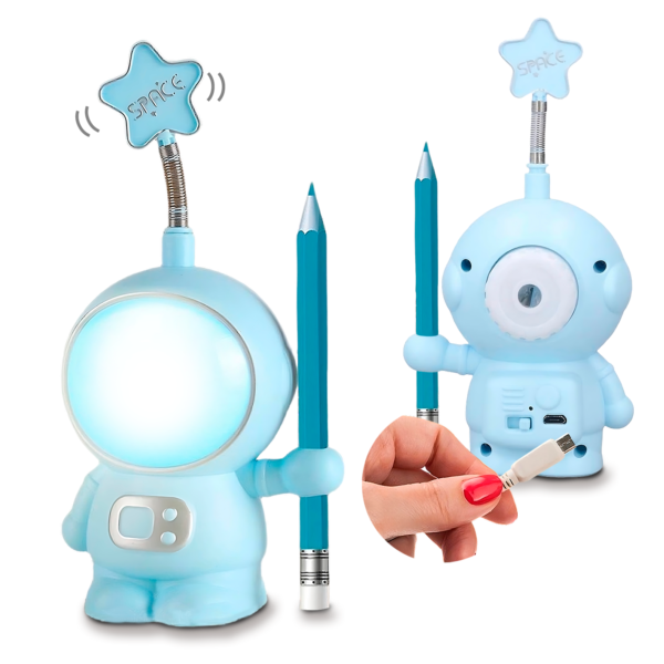 Astronaut Pencil Holder Lamp for Kids